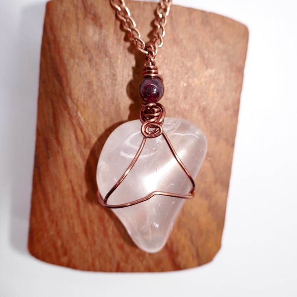 Copper Rose Quartz Necklace